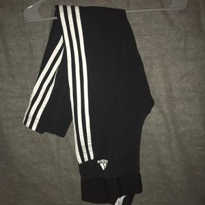 Adidas Black Three Stripe Leggings